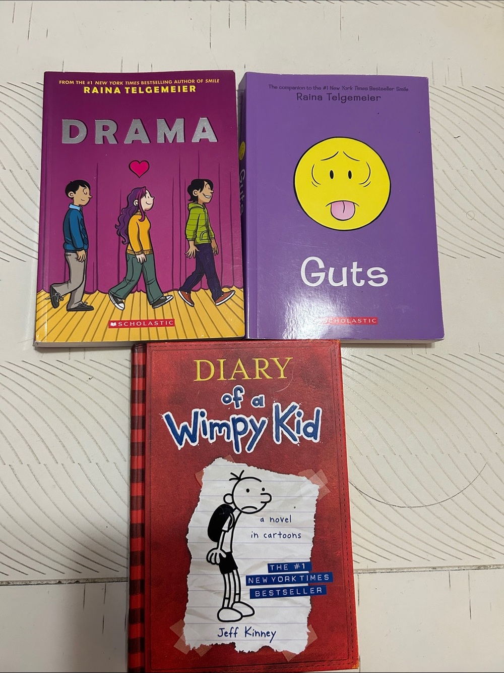 Scholastic Purple and Red Kids Graphic Novels Bundle